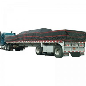24’*27’+8′x8′ Heavy Duty Vinyl Waterproof Black Flatbed Lumber Tarp Truck Cover Heavy Duty Vinyl Waterproof Black Flatbed Lumber Tarp Truck Cover