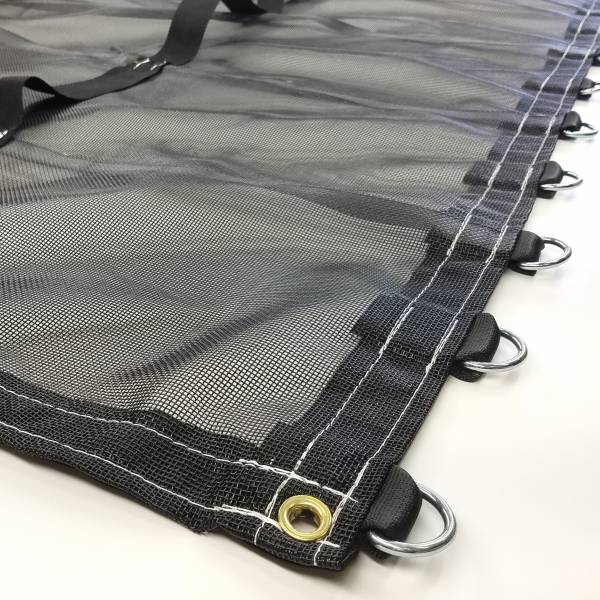 Open Mesh Cable Hauling Wood Chips Sawdust Tarp 