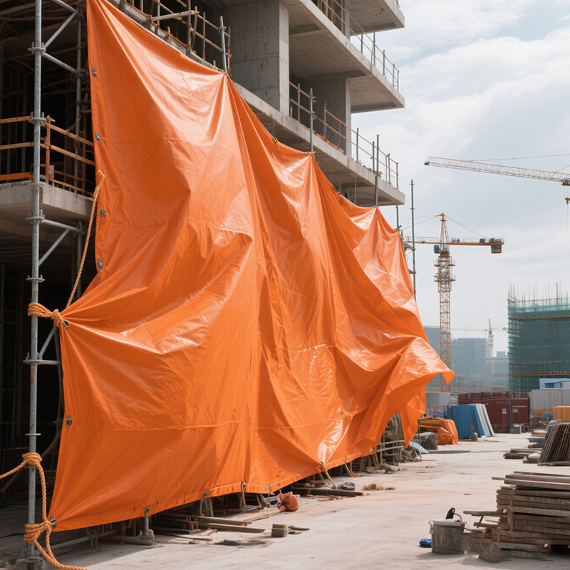 High Temperature Resistant Heavy Duty Dustproof PVC Tarpaulin-construction